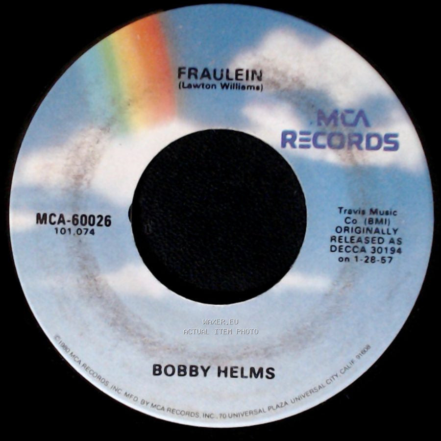 Bobby Helms - My Special Angel / Fraulein side B