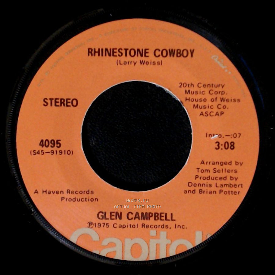 Glen Campbell - Lovelight / Rhinestone Cowboy side B