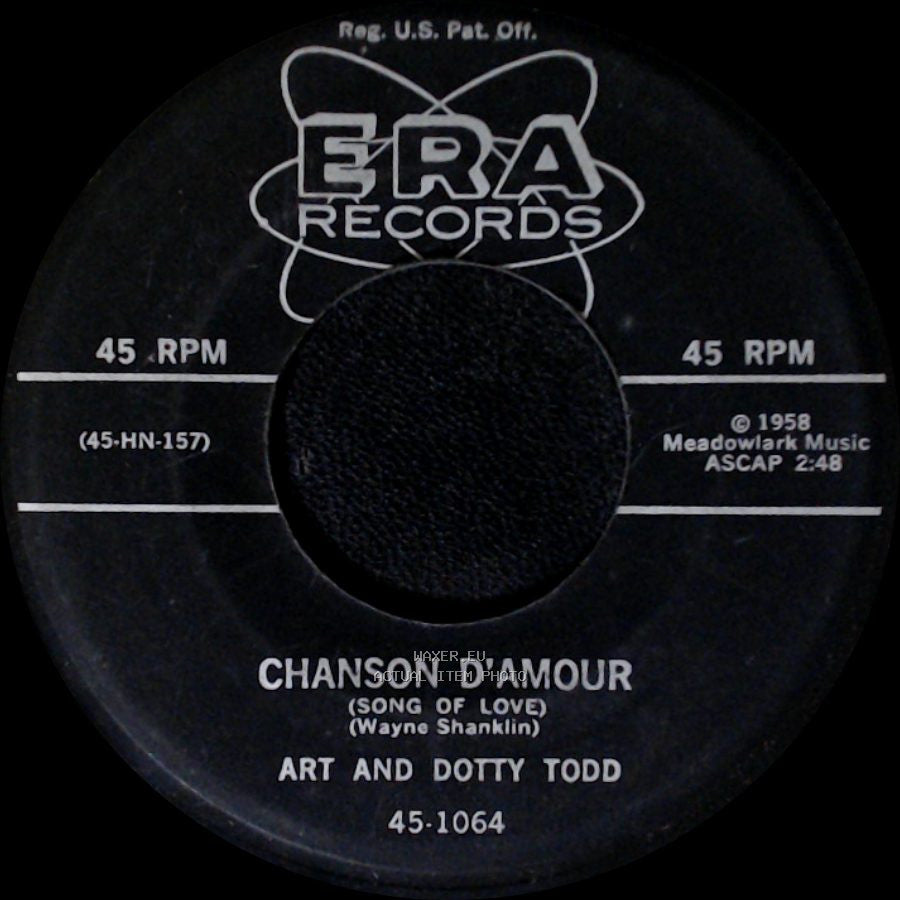 Art And Dotty Todd - Along The Trail With You / Chanson D'amour side B