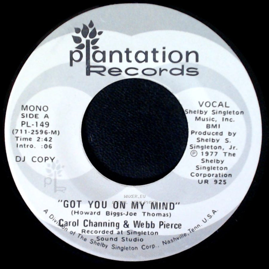 Carol Channing & Webb Pierce - Got You On My Mind / Got You On My Mind side B