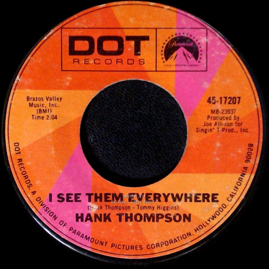 Hank Thompson - I See Them Everywhere / Today side A