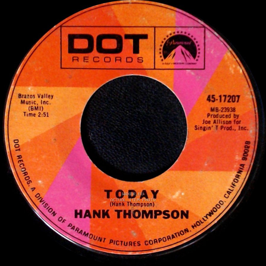 Hank Thompson - I See Them Everywhere / Today side B