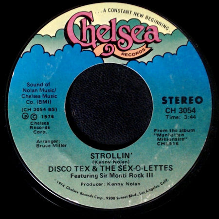 Disco Tex & The Sex-O-Lettes Featuring Sir Monti Rock Iii - Strollin' / We're Havin' A Party (It's Gonna Be Alright) side A