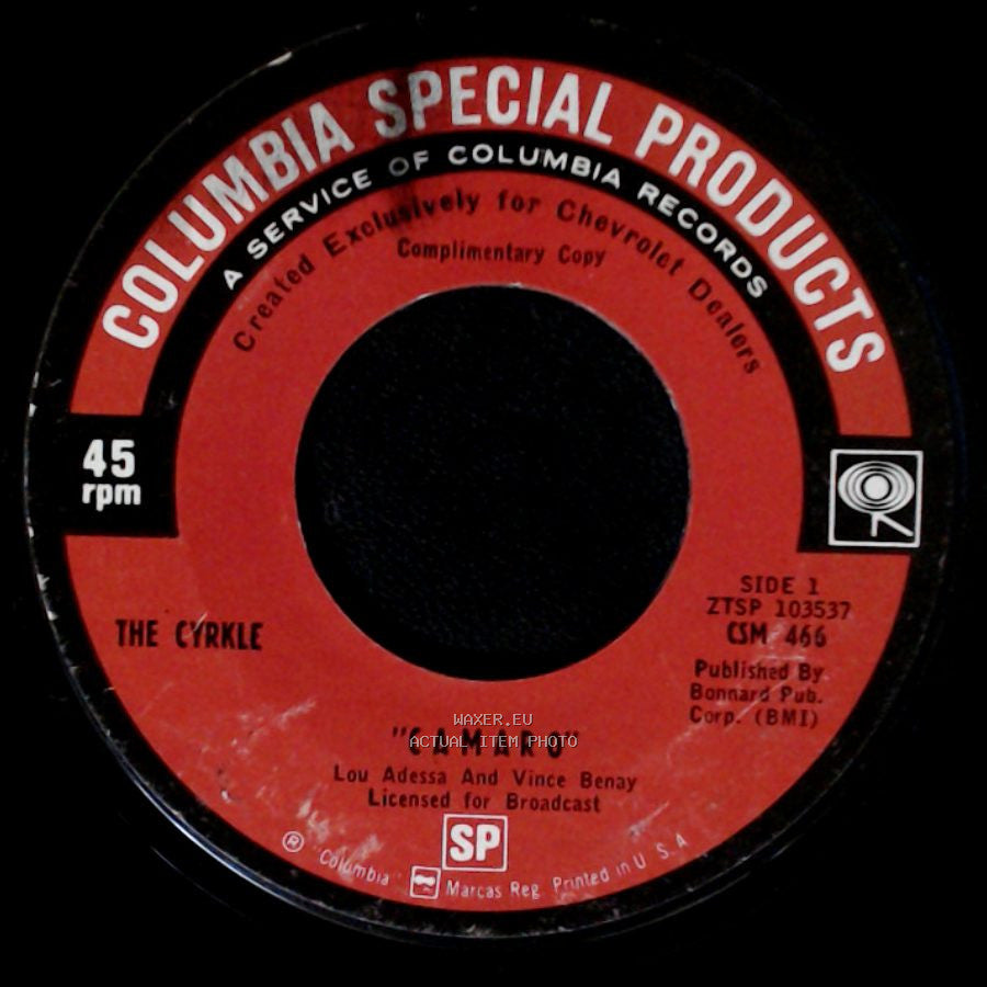 The Cyrkle / Paul Revere And The Raiders - Camaro / S.S. 396 side A