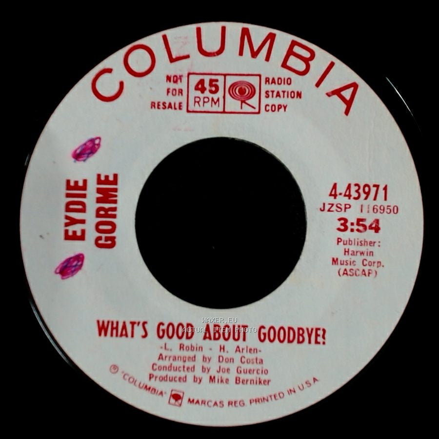 Eydie Gorme - What's Good About Goodbye? / Softly, As I Leave You side A
