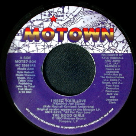 The Good Girls - I Need Your Love / I Need Your Love (Featuring Full Swing) side A