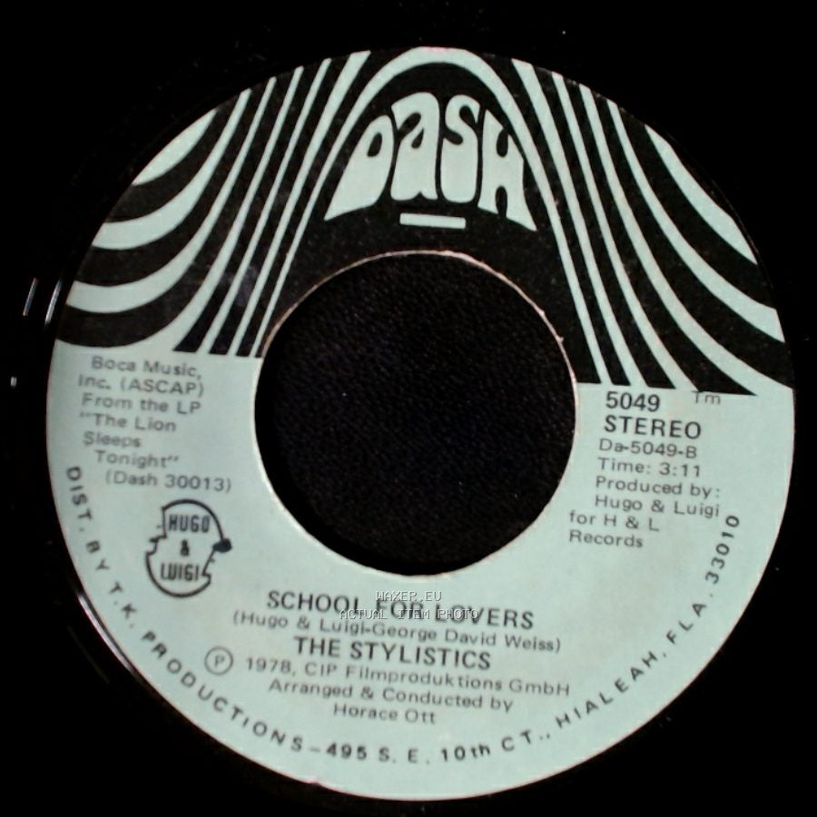 The Stylistics - School For Lovers / The Lion Sleeps Tonight side A