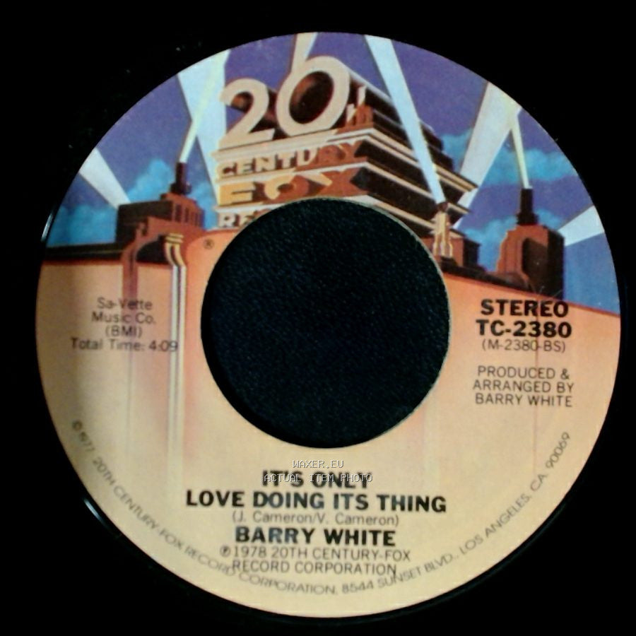 Barry White - It's Only Love Doing Its Thing / Your Sweetness Is My Weakness side A