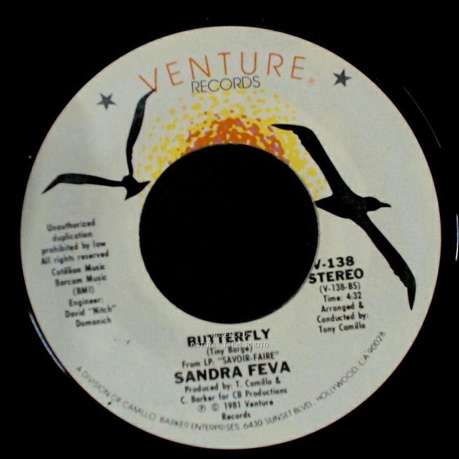 Sandra Feva - Butterfly / Tell ’Em That I Heard It side A