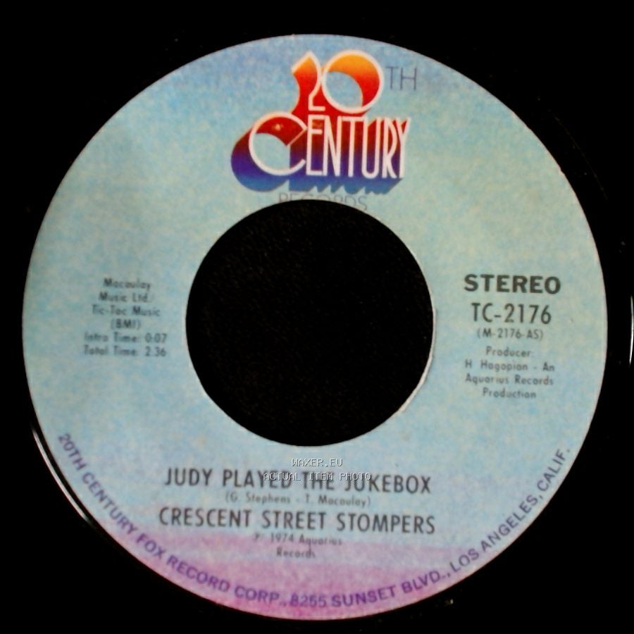 Crescent Street Stompers - Judy Played The Jukebox / Wasting Time side A