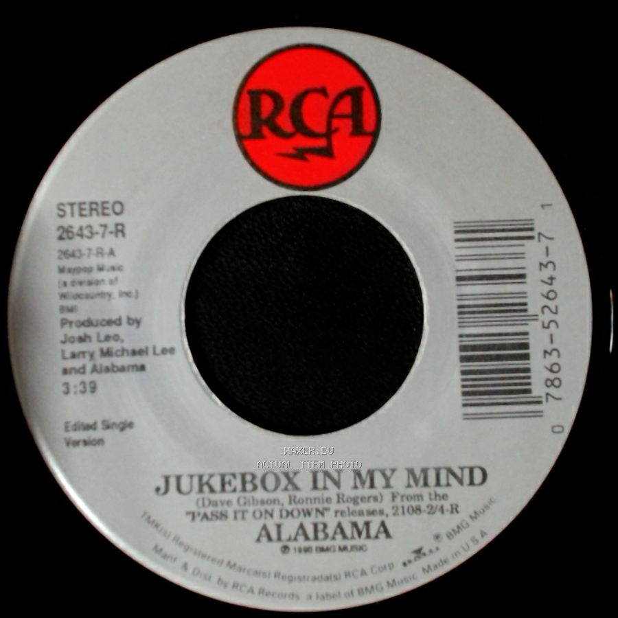 Alabama - Fire On Fire / Jukebox In My Mind side B
