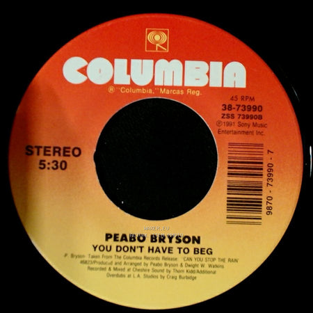 Peabo Bryson - You Don't Have To Beg / Lost In The Night (Remix) side A