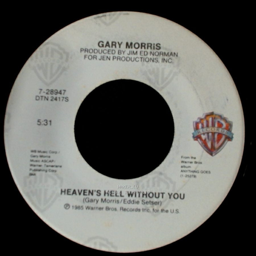 Gary Morris - Heaven's Hell Without You / I'll Never Stop Loving You side A