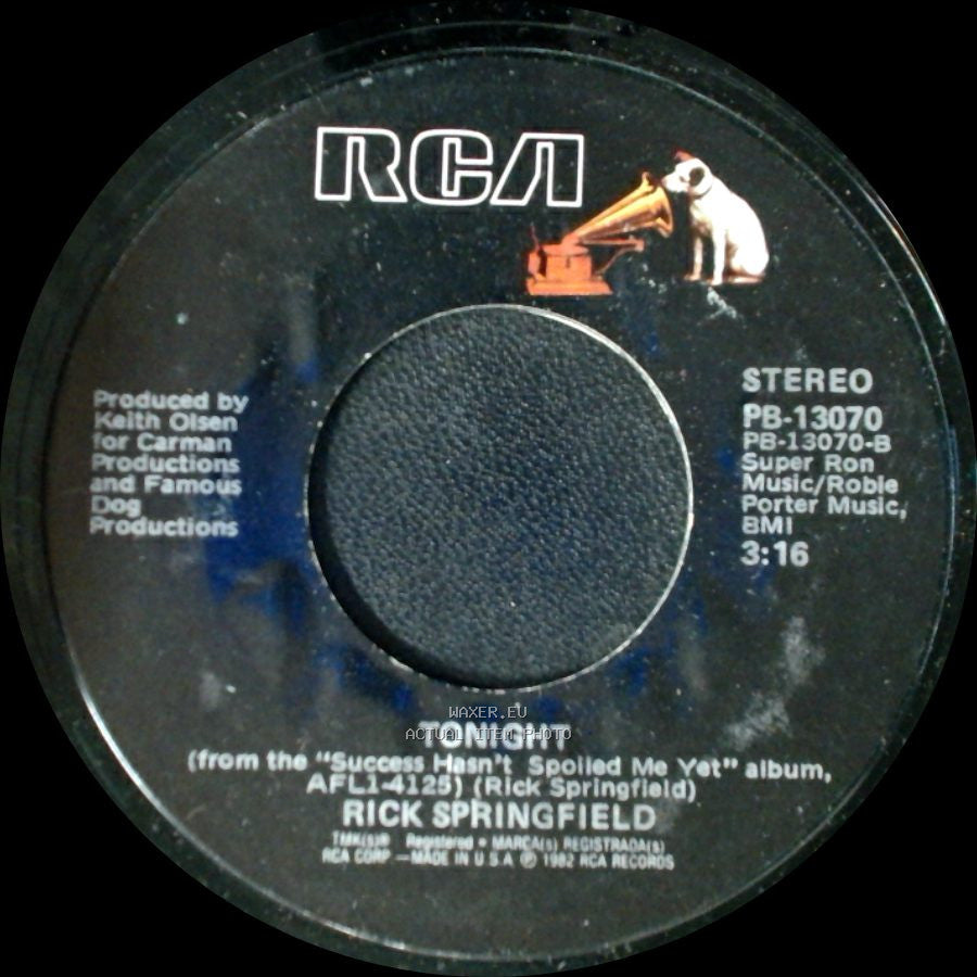 Rick Springfield - Tonight / Don't Talk To Strangers side A