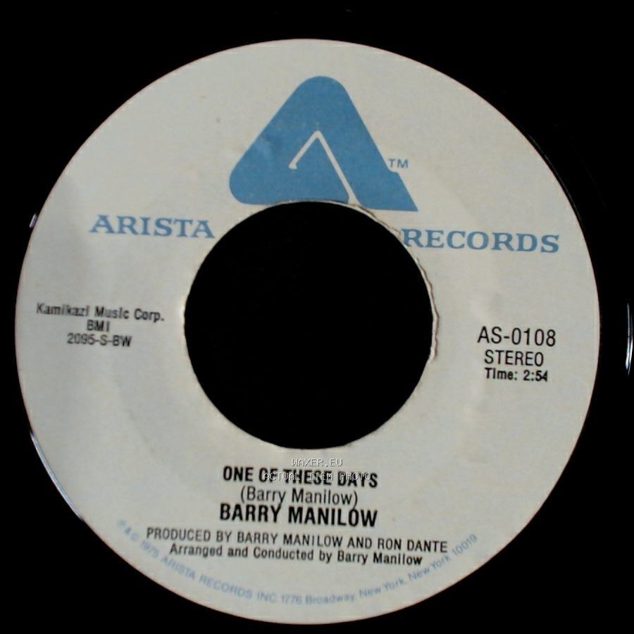 Barry Manilow - One Of These Days / It's A Miracle side A