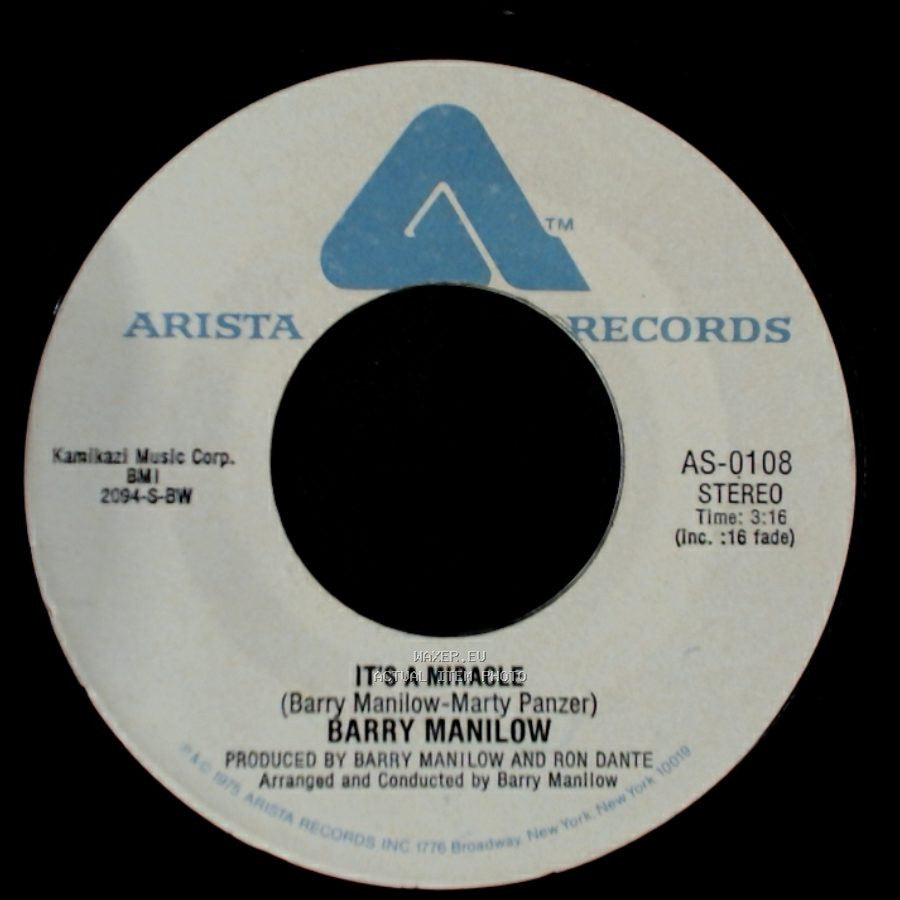 Barry Manilow - One Of These Days / It's A Miracle side B