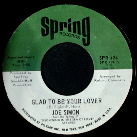 Joe Simon - Pool Of Bad Luck / Glad To Be Your Lover side B