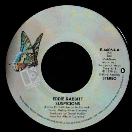 Eddie Rabbitt - I Don't Wanna Make Love (With Anyone Else But You) / Suspicions side B