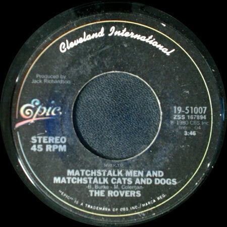 The Rovers - Wasn't That A Party / Matchstalk Men And Matchstalk Cats And Dogs side B