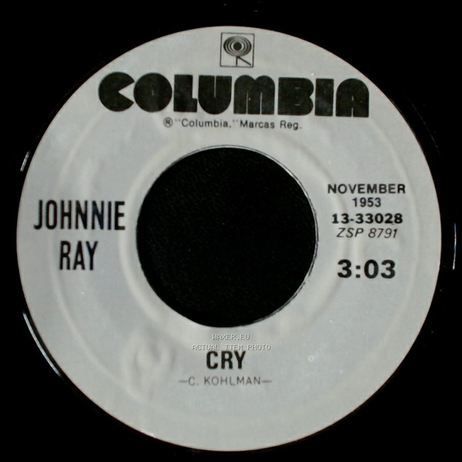 Johnnie Ray - Cry / The Little White Cloud That Cried side A