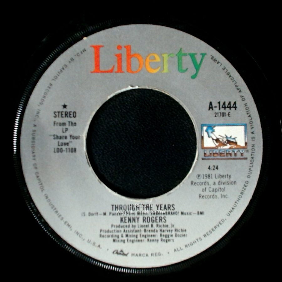 Kenny Rogers - So In Love With You / Through The Years side B