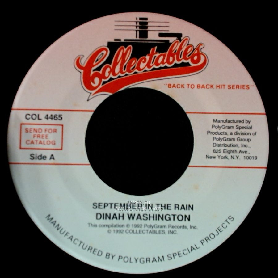 Dinah Washington - September In The Rain / This Bitter Earth side A