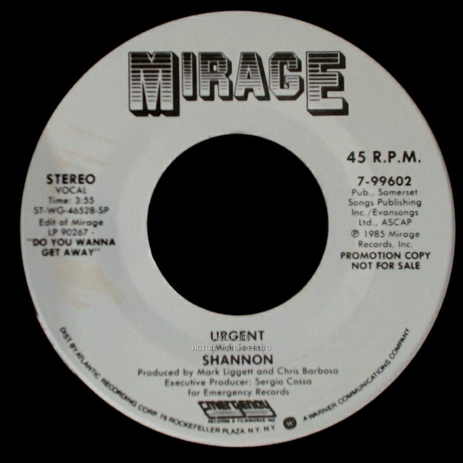 Shannon - Urgent / Urgent side B
