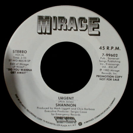 Shannon - Urgent / Urgent side A