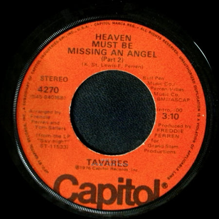 Tavares - Heaven Must Be Missing An Angel (Part 2) / Heaven Must Be Missing An Angel (Part 1) side A