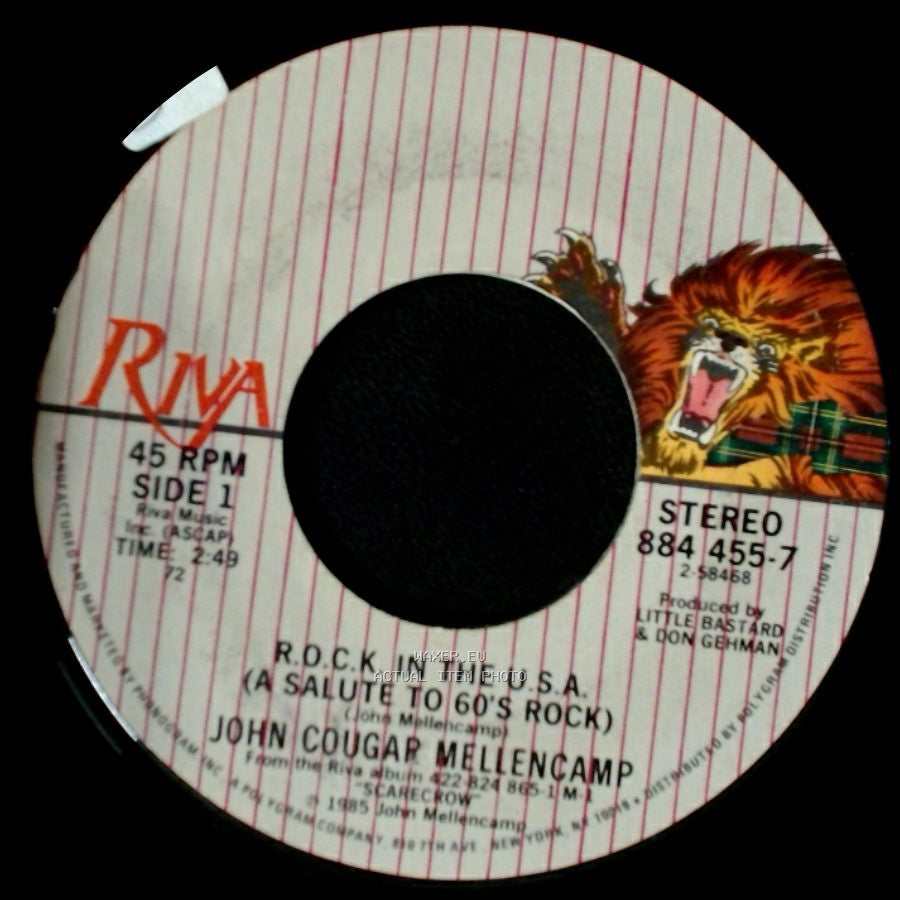 John Cougar Mellencamp - R.O.C.K. In The U.S.A. (A Salute To 60's Rock) / Under The Boardwalk side A