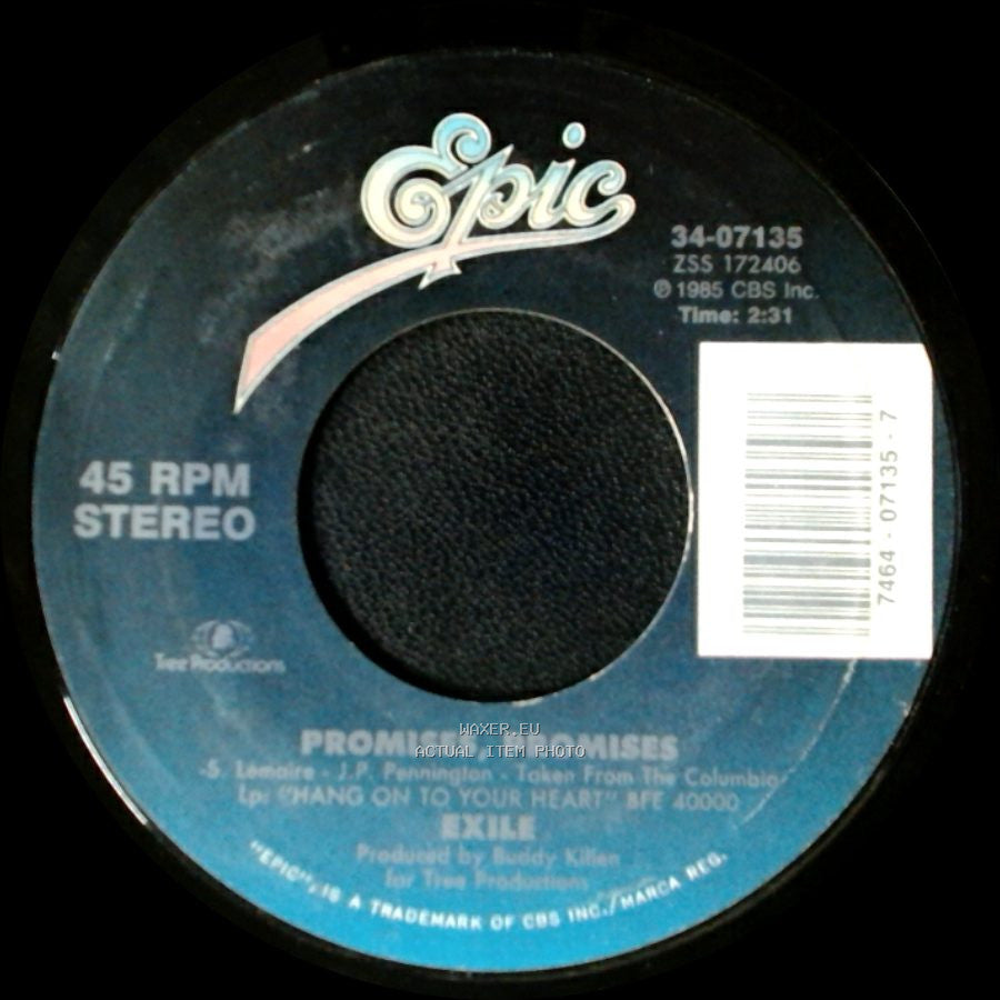 Exile - She's Too Good To Be True / Promises, Promises side B