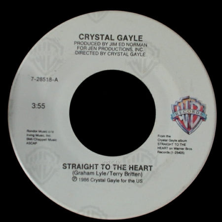 Crystal Gayle - Do I Have To Say Goodbye / Straight To The Heart side B