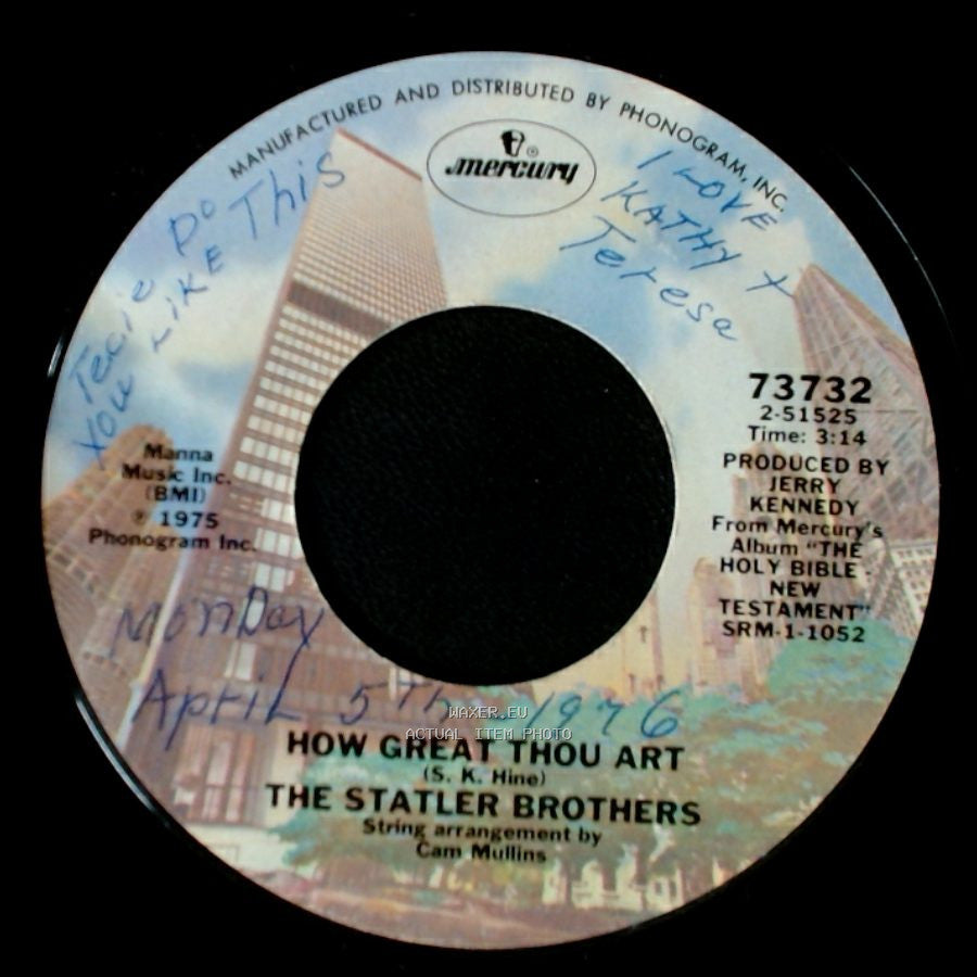 The Statler Brothers - How Great Thou Art / Noah Found Grace In The Eyes Of The Lord side A