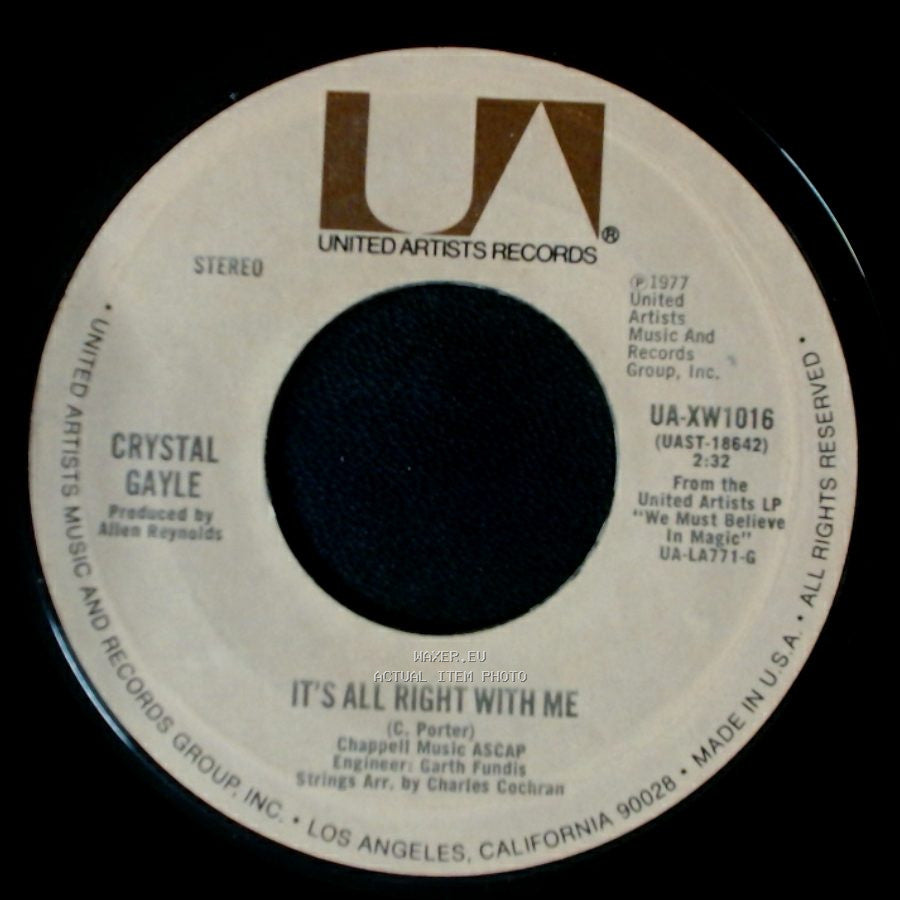 Crystal Gayle - It's All Right With Me / Don't It Make My Brown Eyes Blue side A