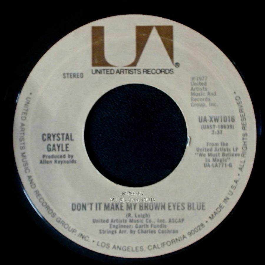 Crystal Gayle - It's All Right With Me / Don't It Make My Brown Eyes Blue side B