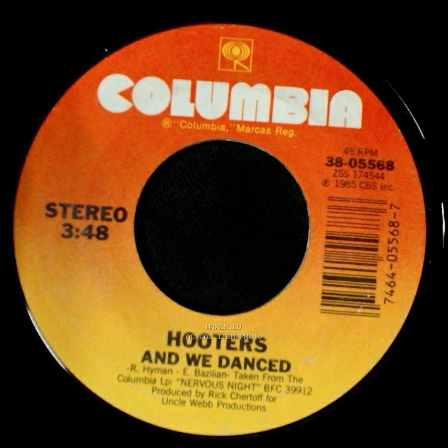 Hooters - Blood From A Stone / And We Danced side B