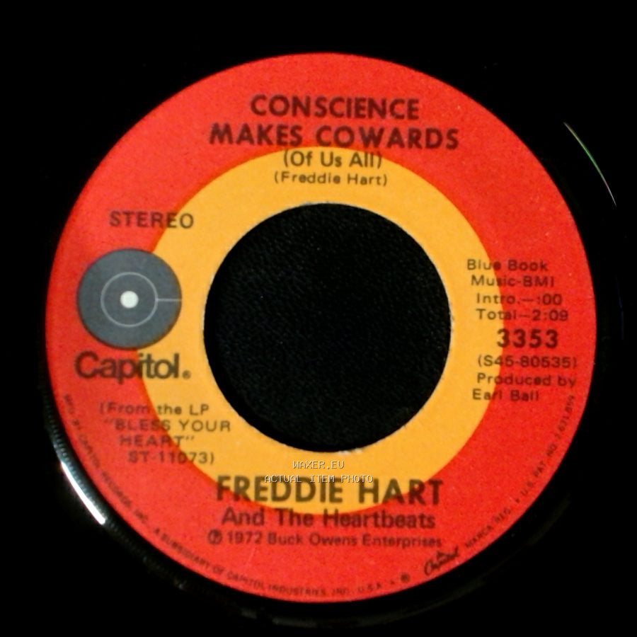 Freddie Hart And The Heartbeats - Bless Your Heart / Conscience Makes Cowards (Of Us All) side B