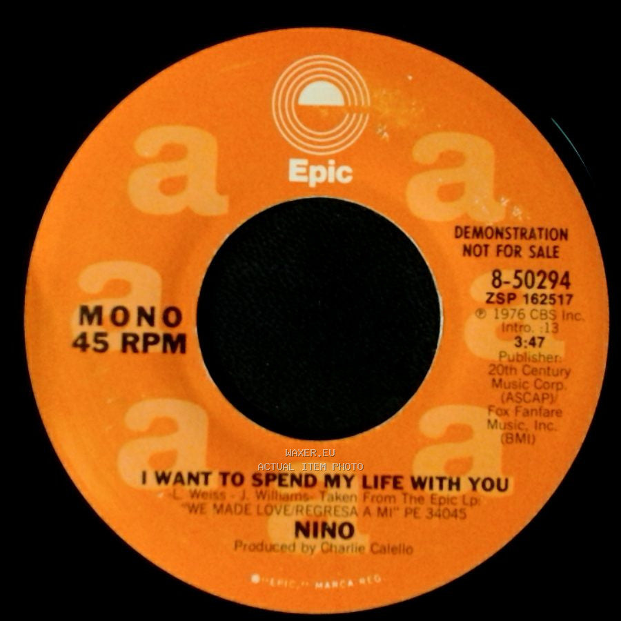 Nino - I Want To Spend My Life With You / I Want To Spend My Life With You side B