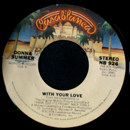Donna Summer - Last Dance / With Your Love side B