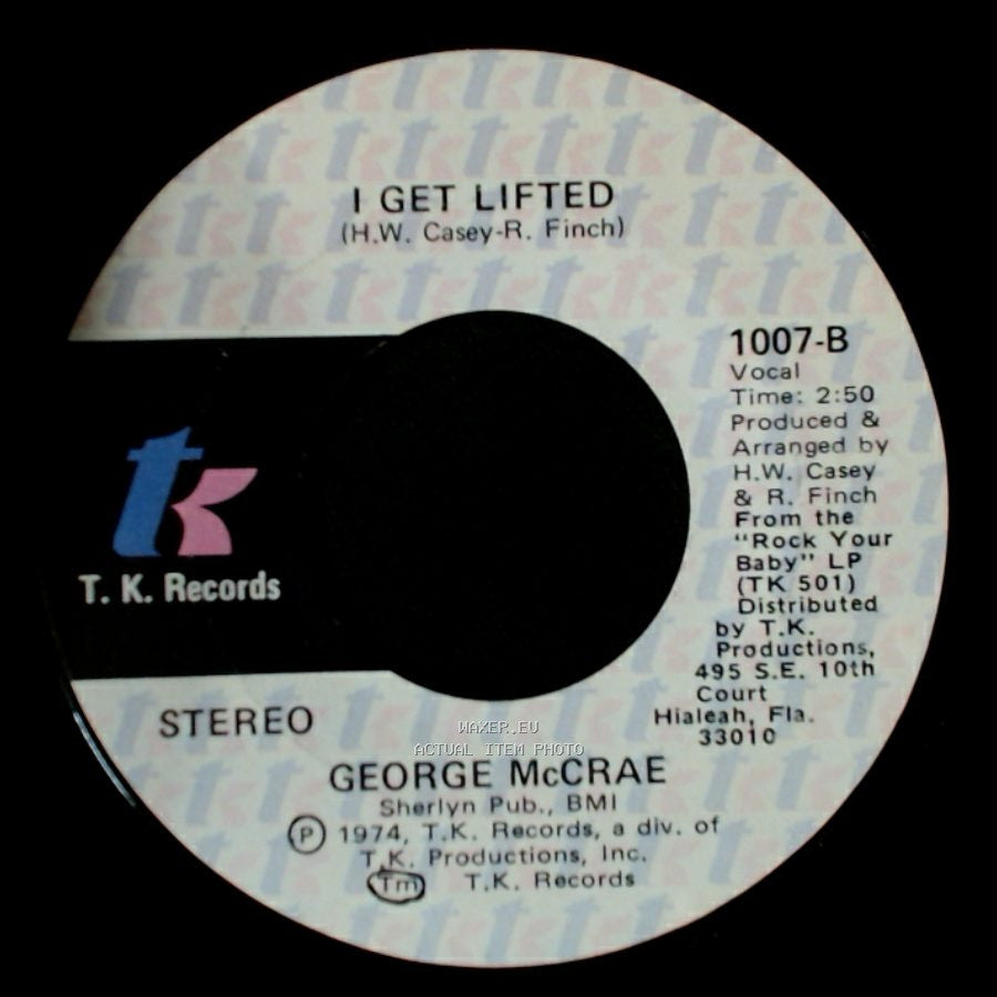 George Mccrae - I Get Lifted / I Can't Leave You Alone side A