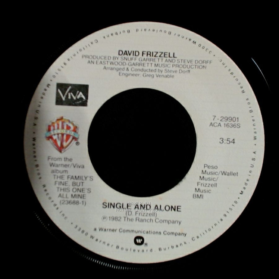 David Frizzell - Lost My Baby Blues / Single And Alone side B
