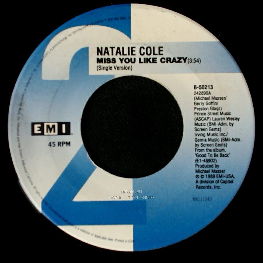 Natalie Cole - I Do (Duet With Freddie Jackson) / Miss You Like Crazy (Single Version) side B