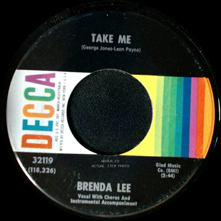 Brenda Lee - Take Me / Born To Be By Your Side side A