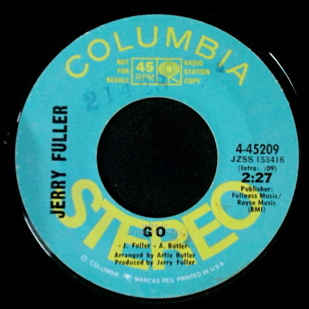 Jerry Fuller - Go / If I Had A Mind To side A