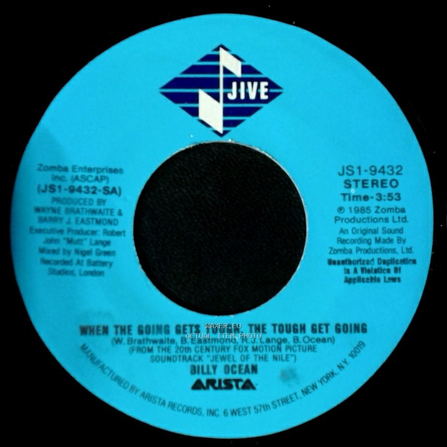 Billy Ocean - When The Going Gets Tough, The Tough Get Going / When The Going Gets Tough, The Tough Get Going (Instrumental Version) side A