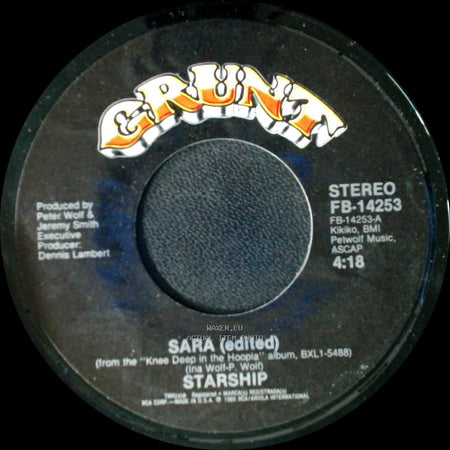 Starship - Sara (Edited) / Hearts Of The World (Will Understand) side A