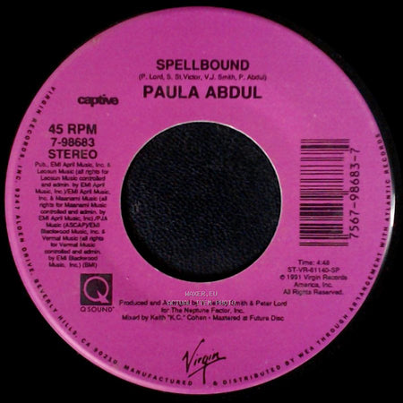 Paula Abdul - Spellbound / Blowing Kisses In The Wind side A