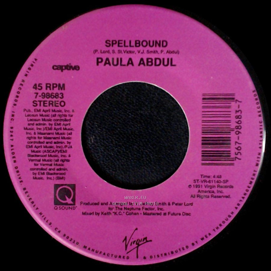Paula Abdul - Spellbound / Blowing Kisses In The Wind side A