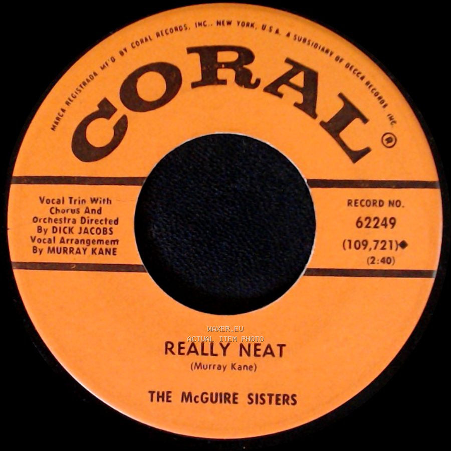 The Mcguire Sisters - Really Neat / Just For Old Time's Sake side A
