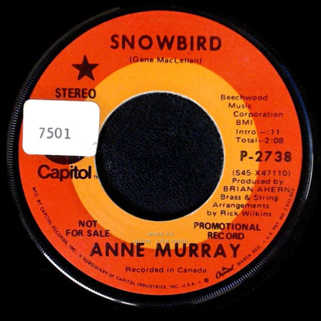Anne Murray - Just Bidin’ My Time / Snowbird side B